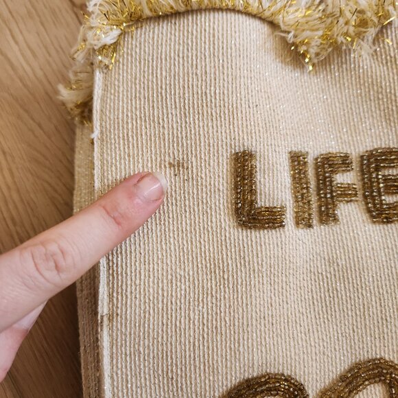 America & Beyond Life is Better with Champagne Seed Beaded Cotton & Jute Boho - Picture 10 of 13